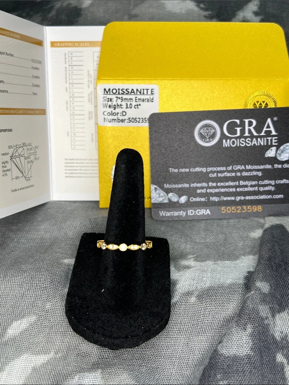 Gold-Tone Round Cut Ring - Yellow Gold